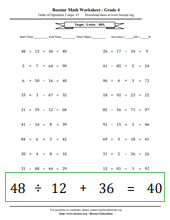 Fourth Grade Math Worksheets - Free & Printable | Beestar